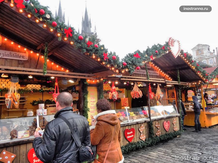 пряники на Рождественском рынке в Праге