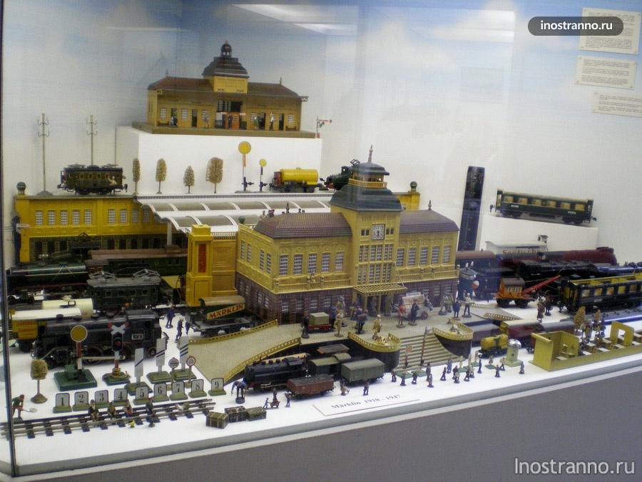 железная дорога в музее игрушек в Праге