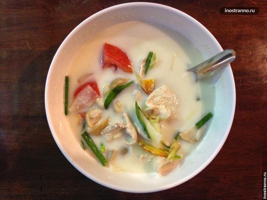 тайский суп том кха кай