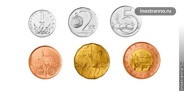 Чешская крона - монеты