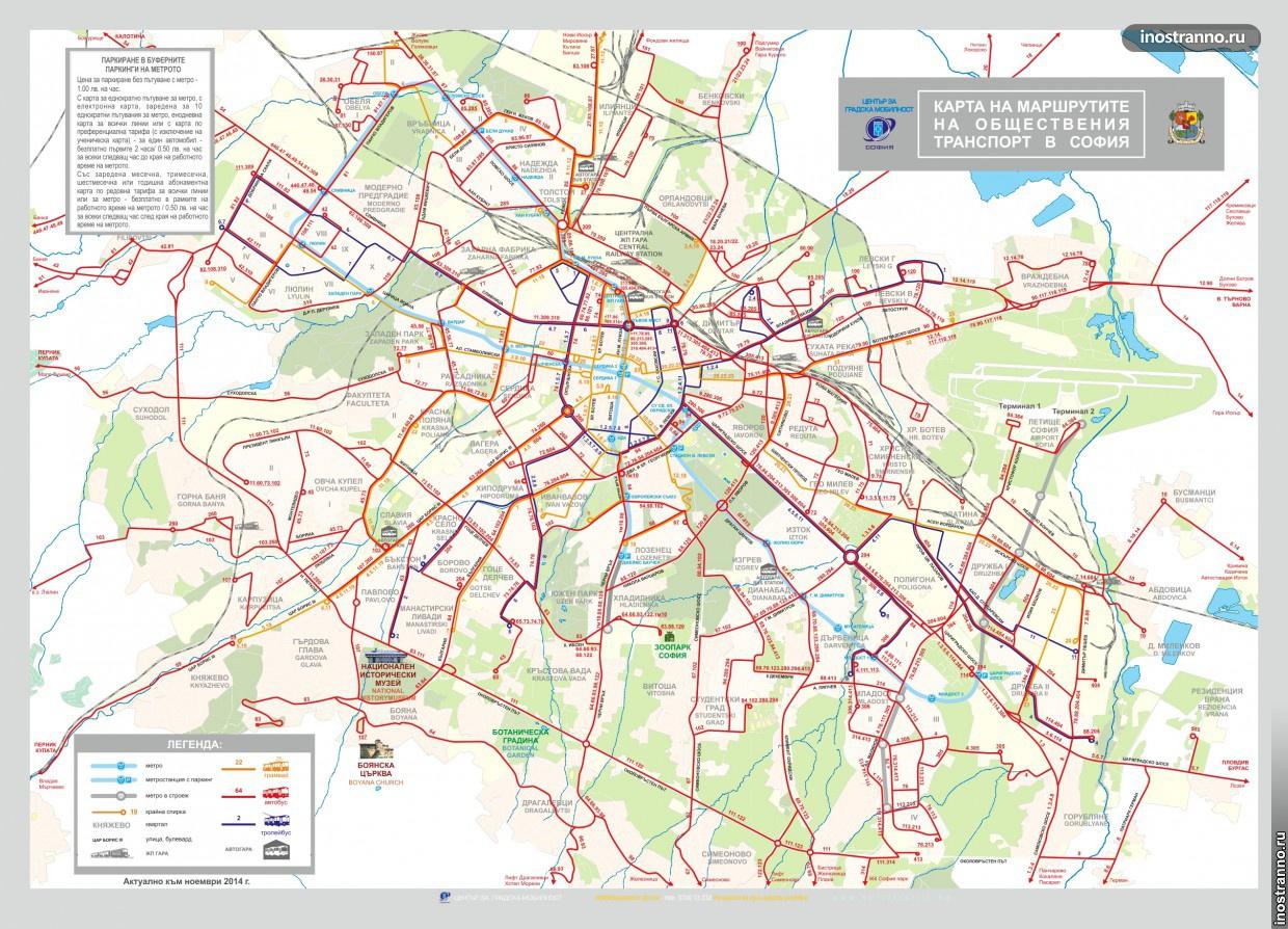 Map Sofia Transport