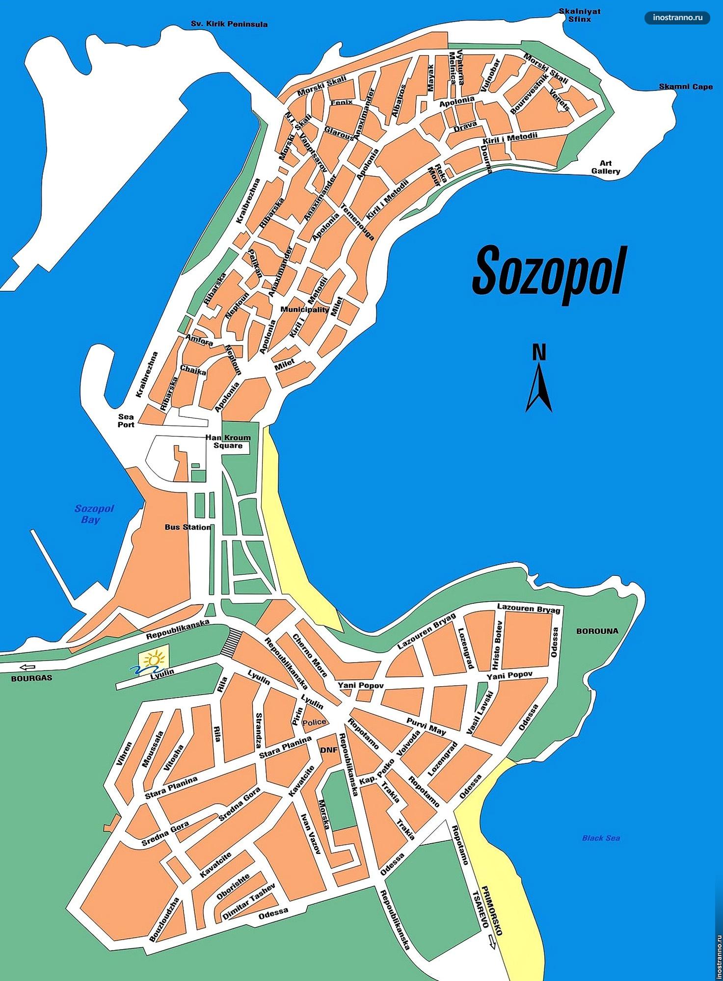 Карта Созополя