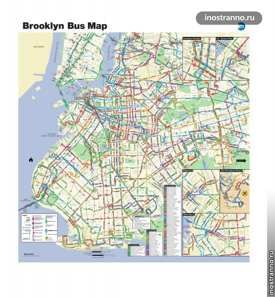 Карта автобусов Нью-Йорка, Бруклин