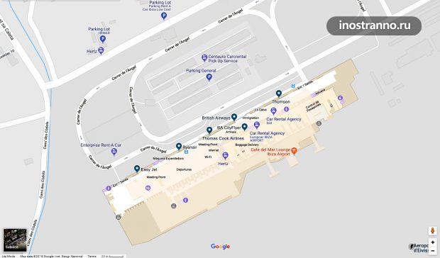 Аэропорт Ибица карта
