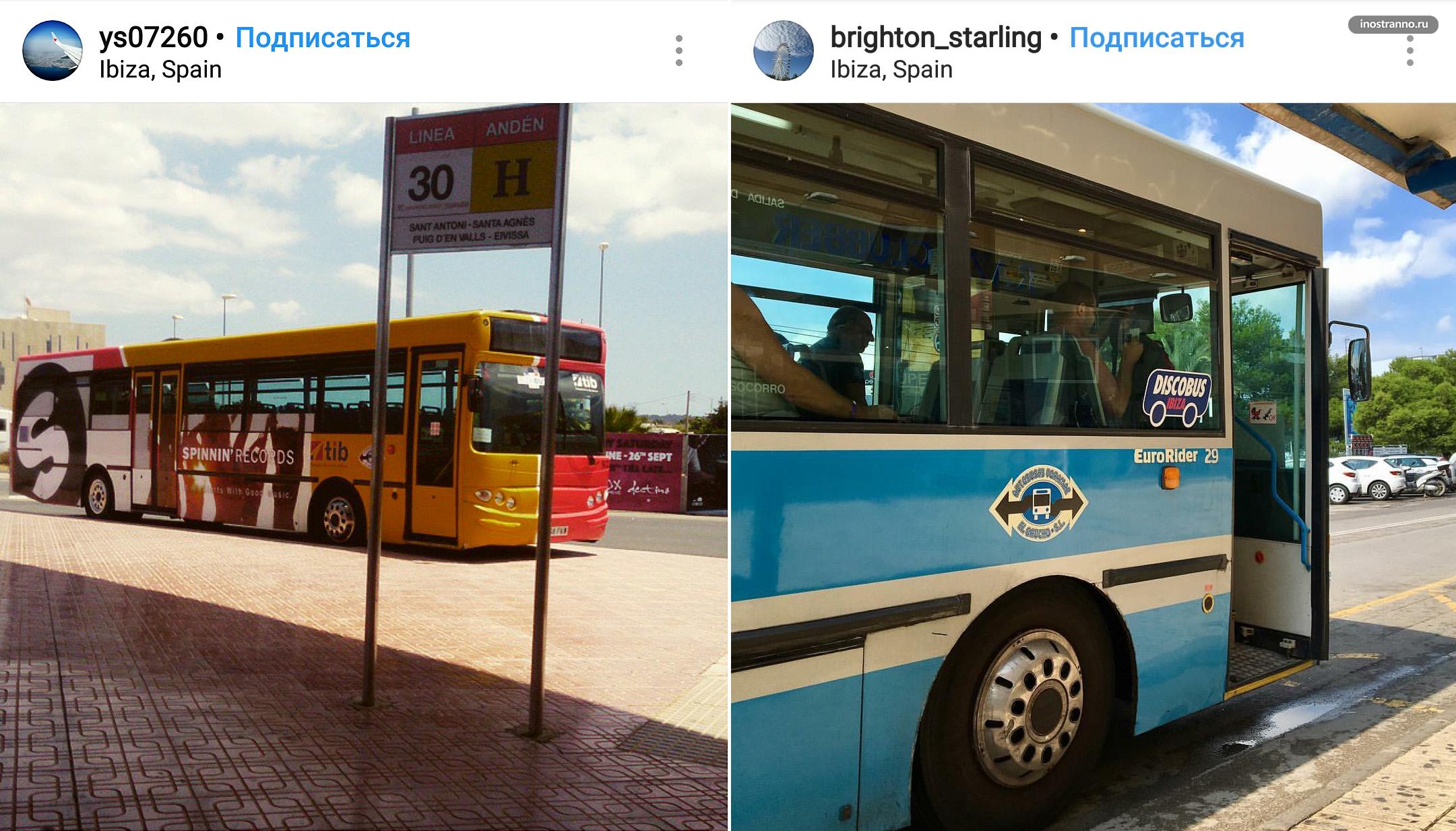 Автобус на Ибице, общественный транспорт