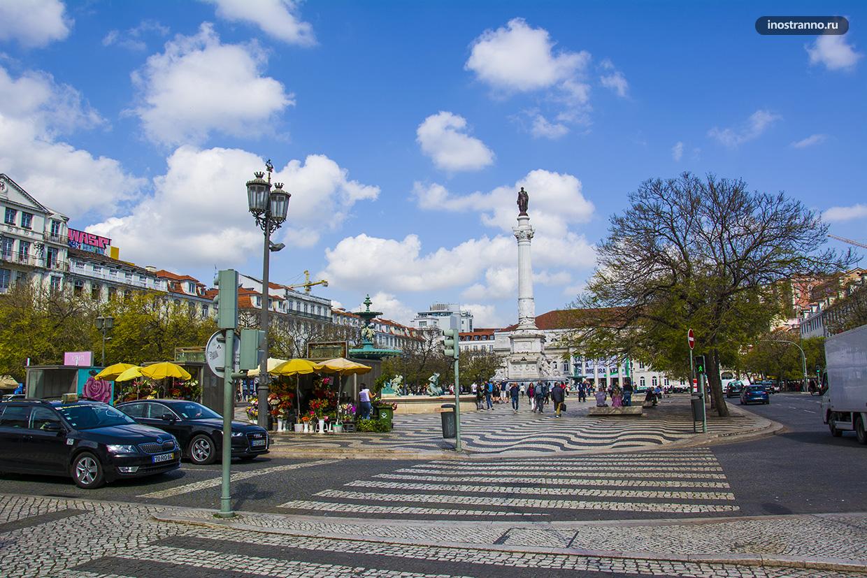 Площадь Росиу в Лиссабоне достопримечательность