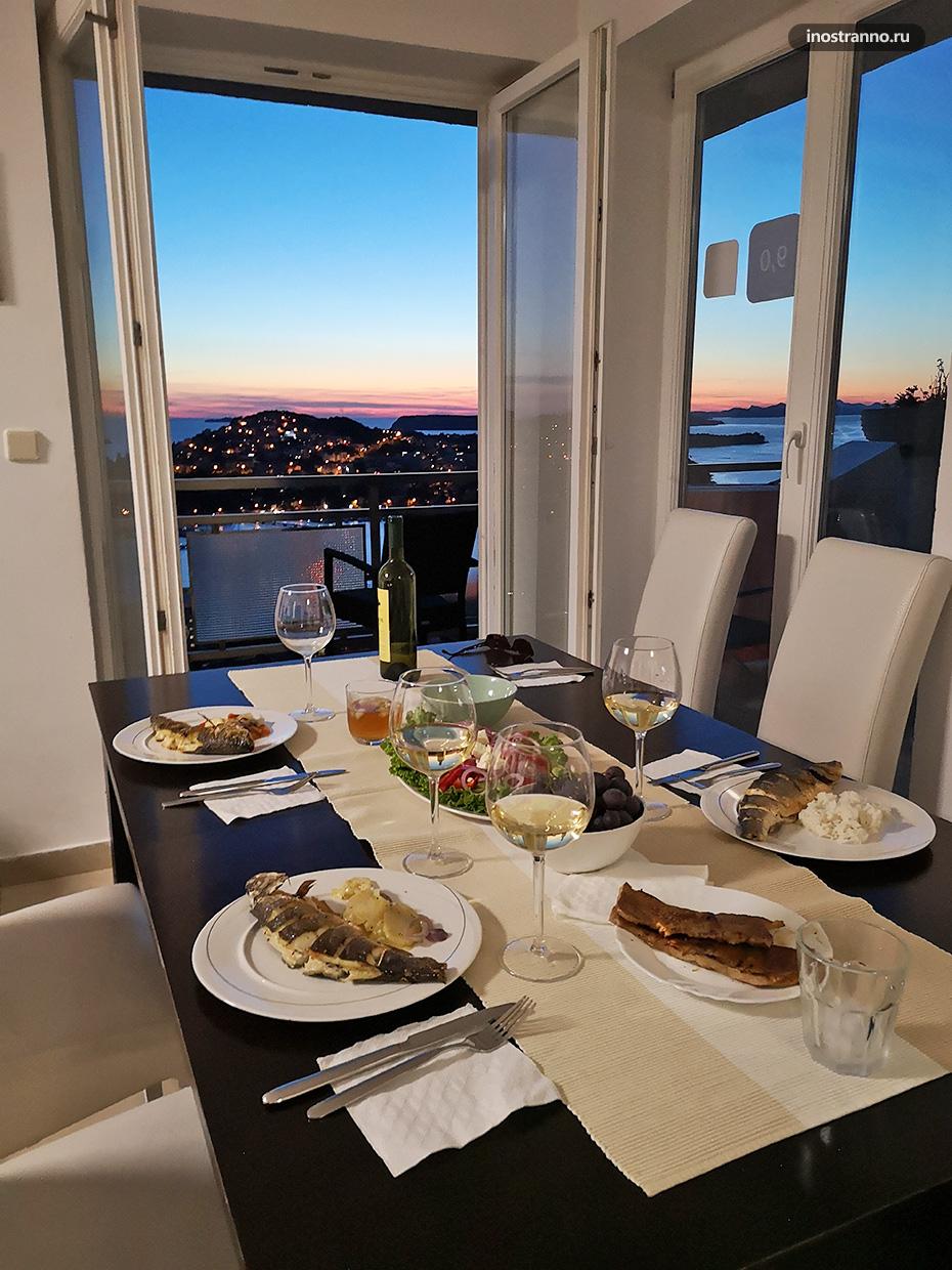 Ужин в Дубровнике