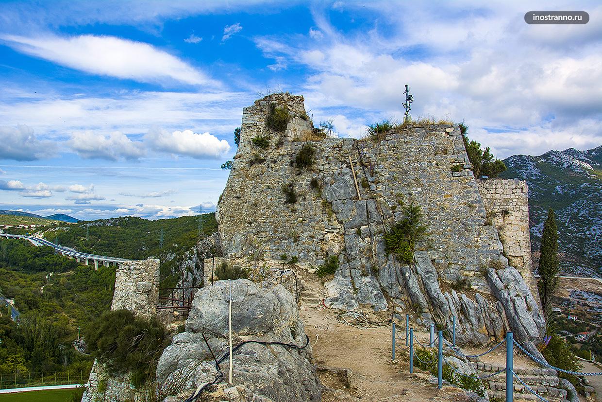 Хорватская достопримечательность крепость Клис