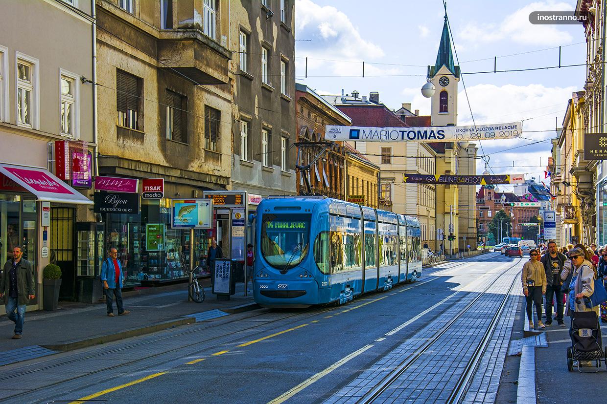 Трамвай в Загребе