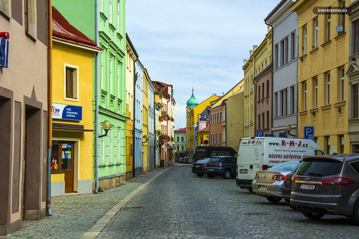Красивая улица в Чехии