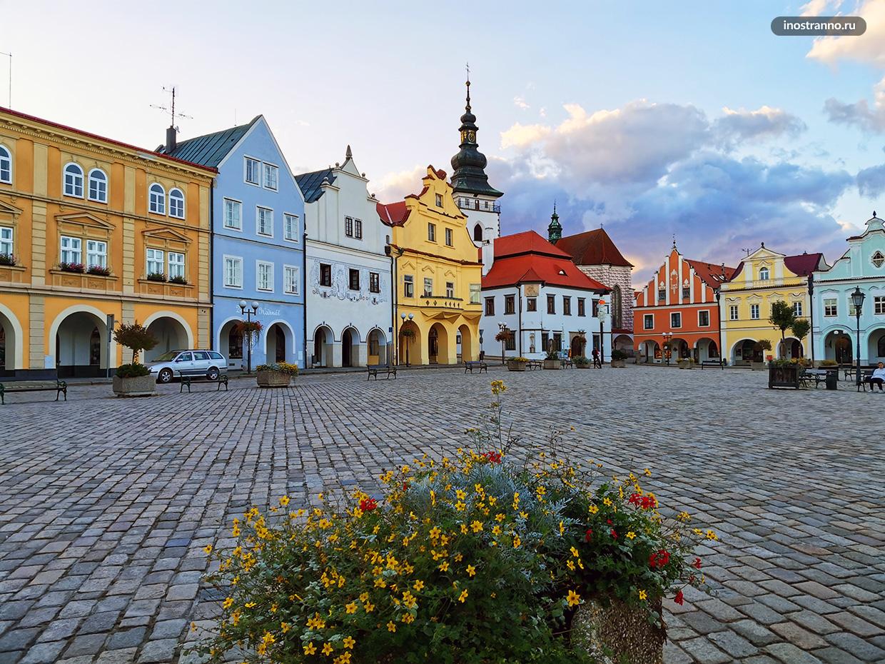 Пельгржимов красивый город в Чехии на Высочине