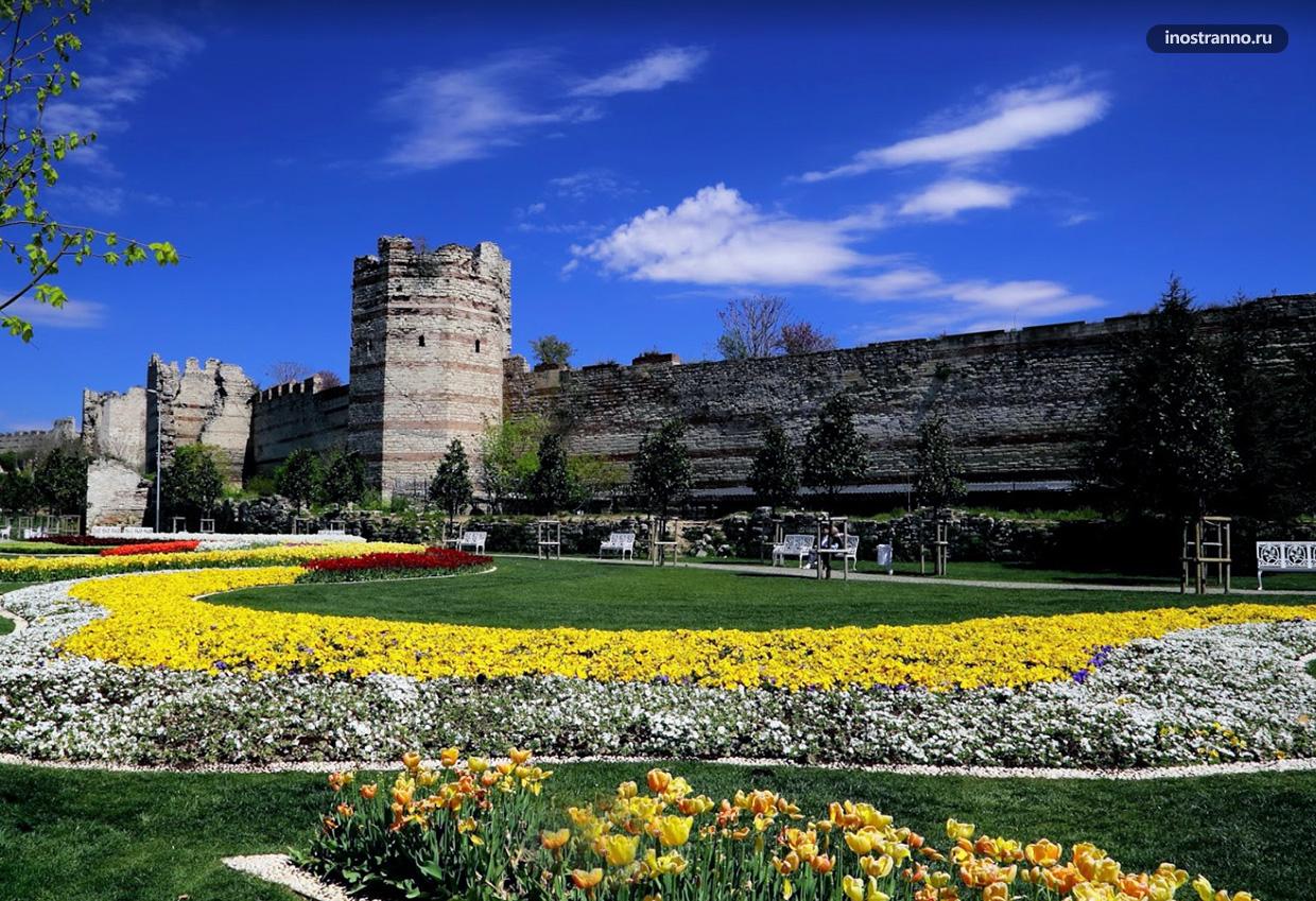 Парк мира цветение тюльпанов в Стамбуле