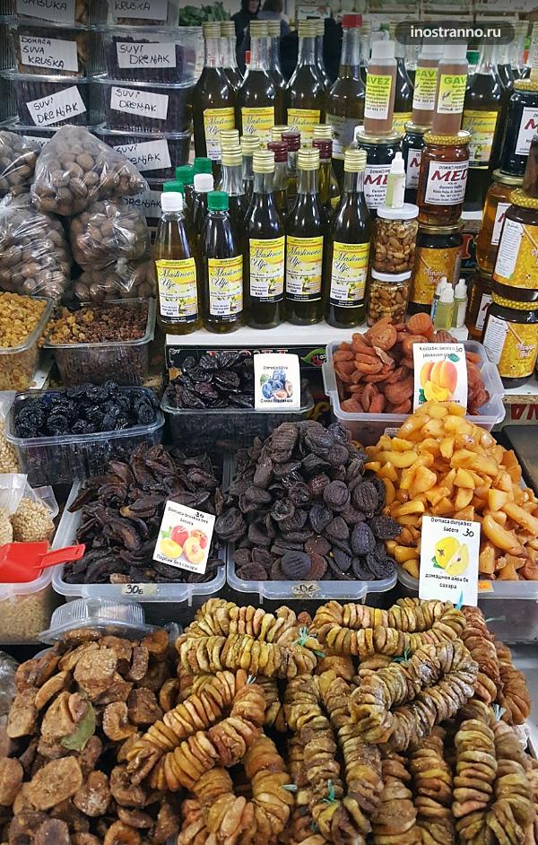Черногорские продукты на рынке