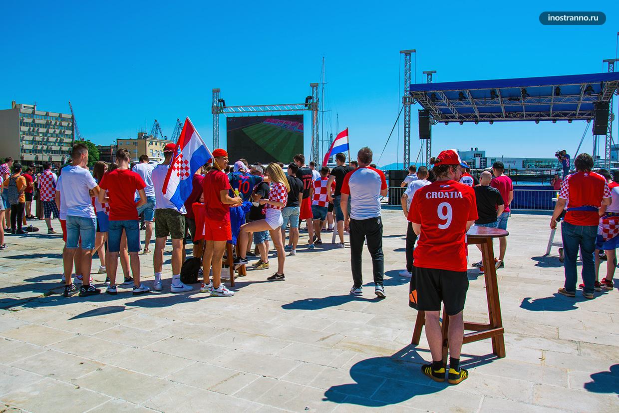 Футбольный матч в Хорватии