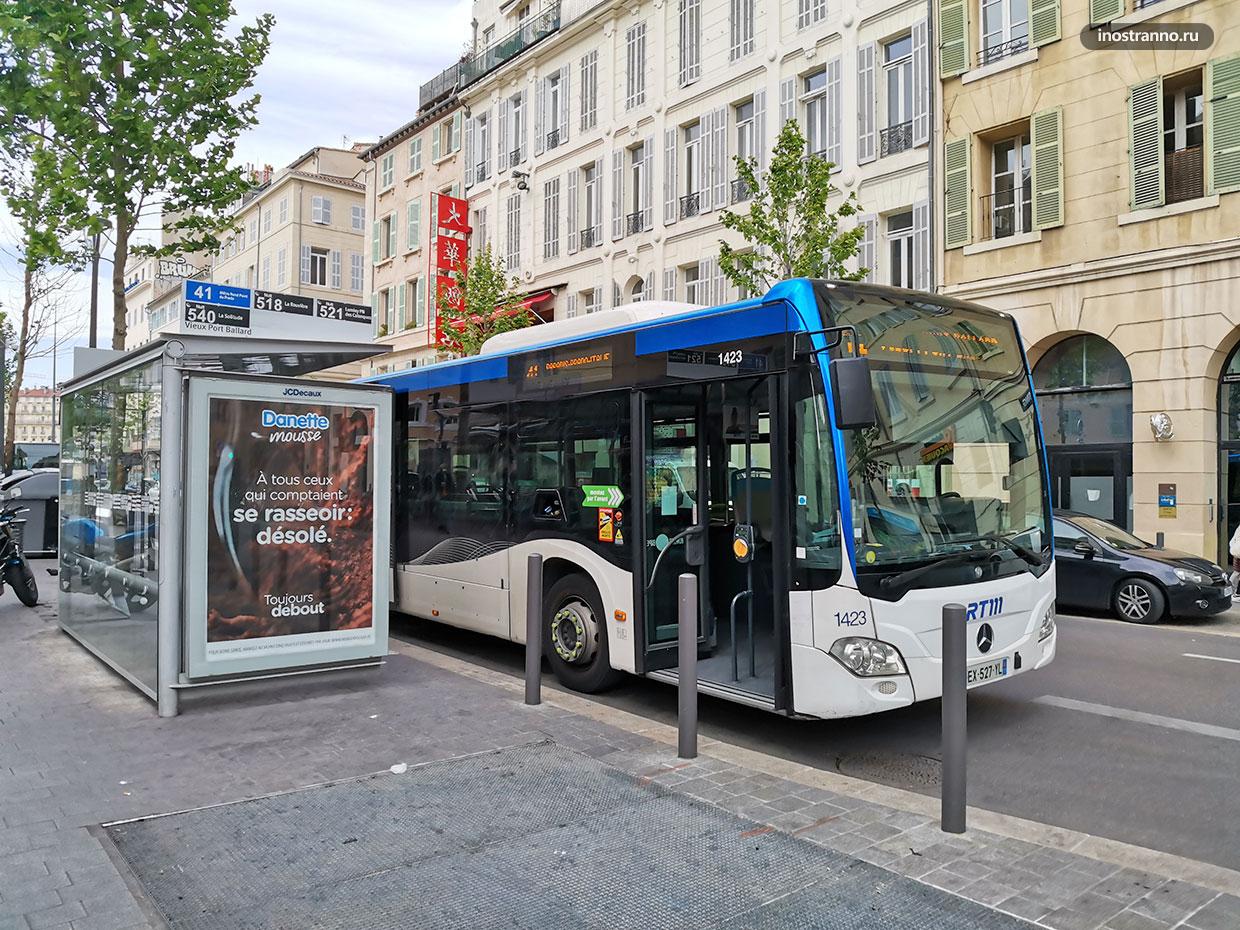 Городской автобус в Марселе