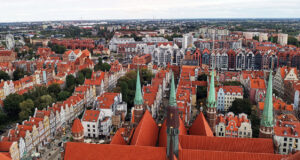 Фото Гданьска с высоты: смотровая площадка Церкви Девы Марии